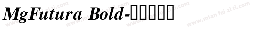 MgFutura Bold字体转换